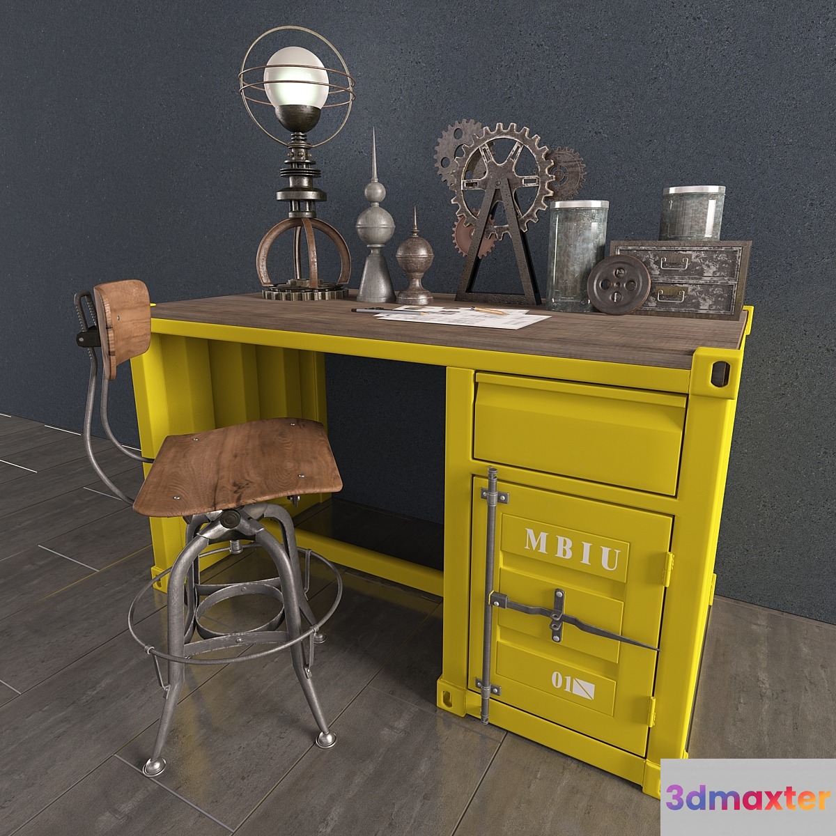 Decorative set Loft_02 3D Max