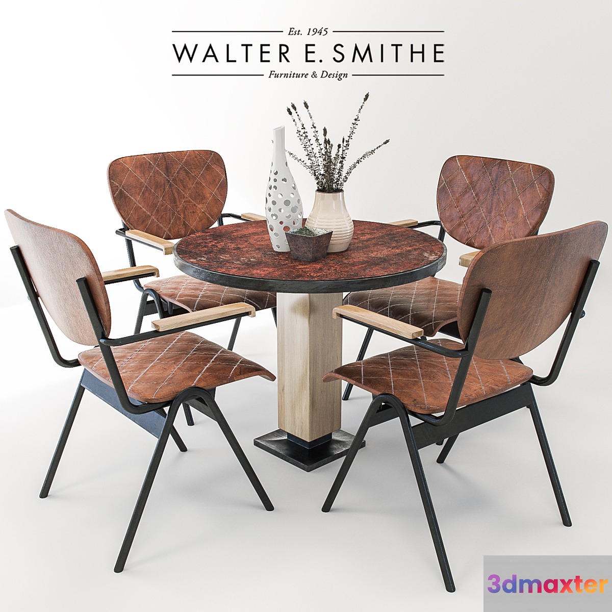 Dublin House Chair and Table - Walter E. Smithe Set 3D Max