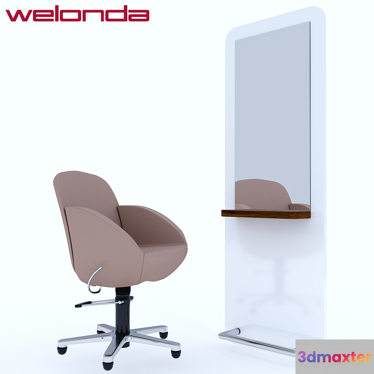 Weloda vida chair and style mirror 3D Max