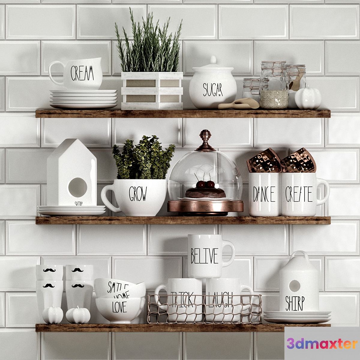 Decorative set for kitchen - No.4