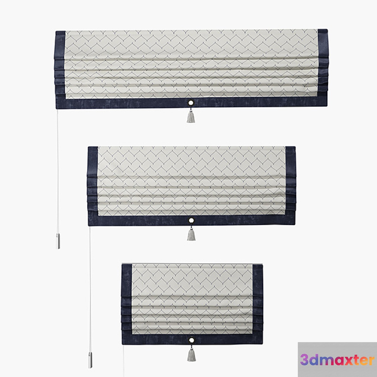 Set of straight Roman curtains TITOS