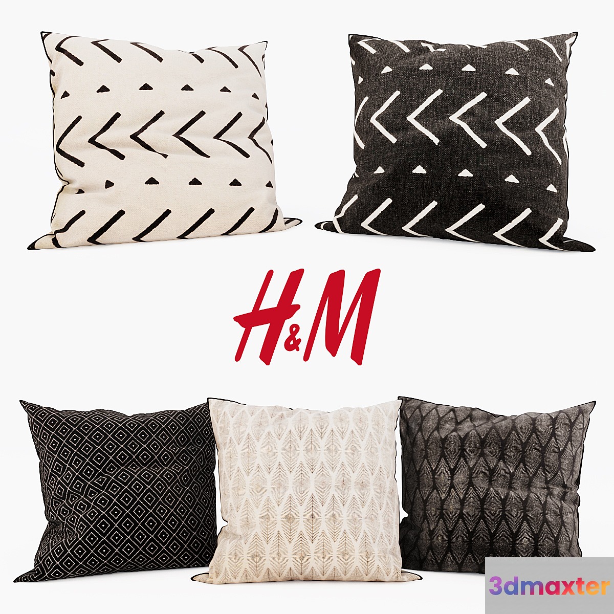 H & M Home - Decorative Pillows set 8 3D Max