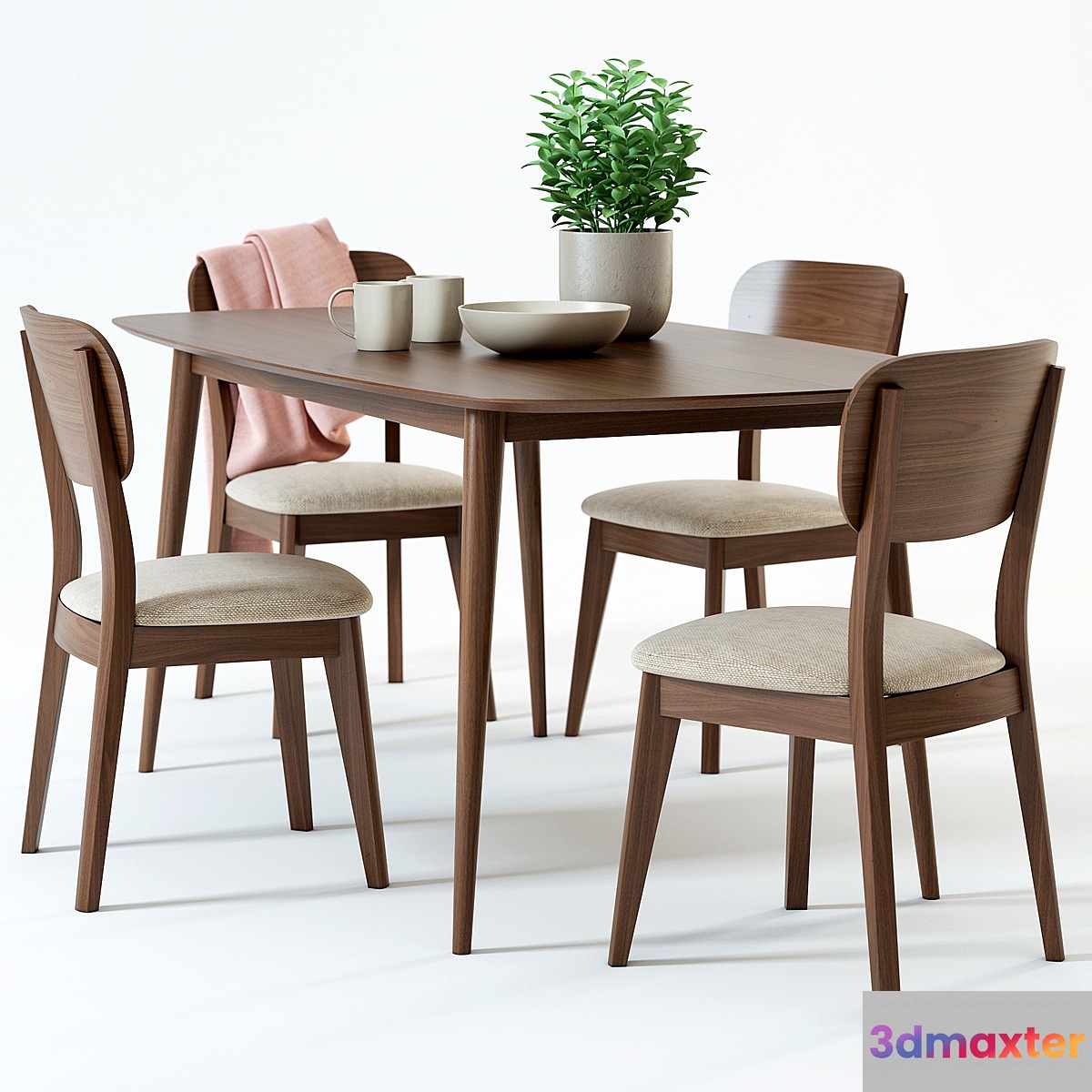 Scandinavian Designs Juneau Dining Table & Juneau Dining Chair
