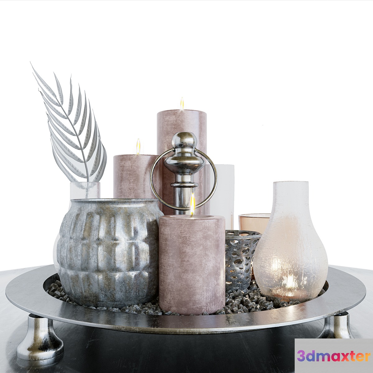 Collection of candles and candlesticks