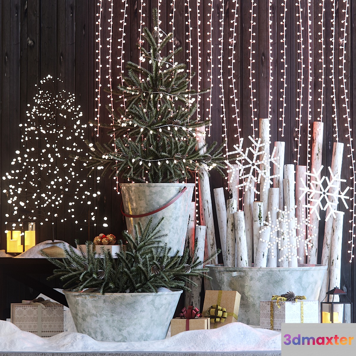 Christmas decor: Entrance group 1 3D Max