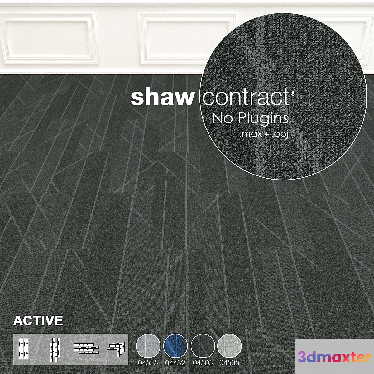 Shaw Carpet Active Wall to Wall Floor No 5 3D Max