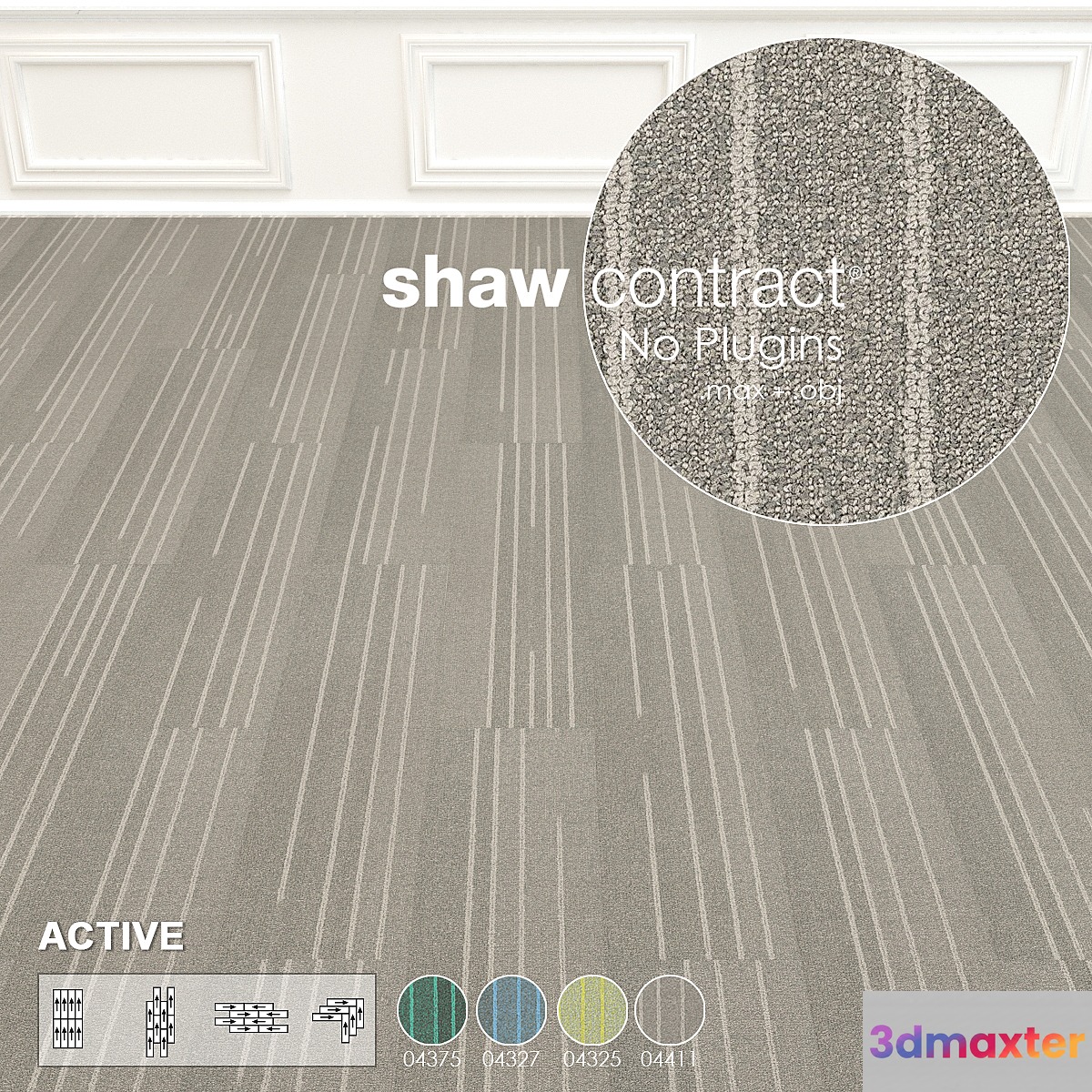 Shaw Carpet Active Wall to Wall Floor No 7 - No.2 3D Max