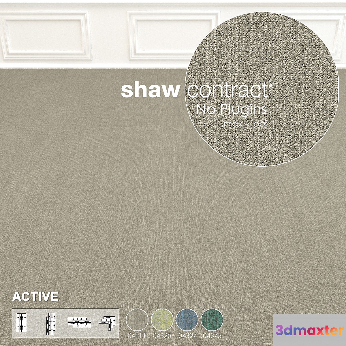 Shaw Carpet Active Wall to Wall Floor No 10 3D Max
