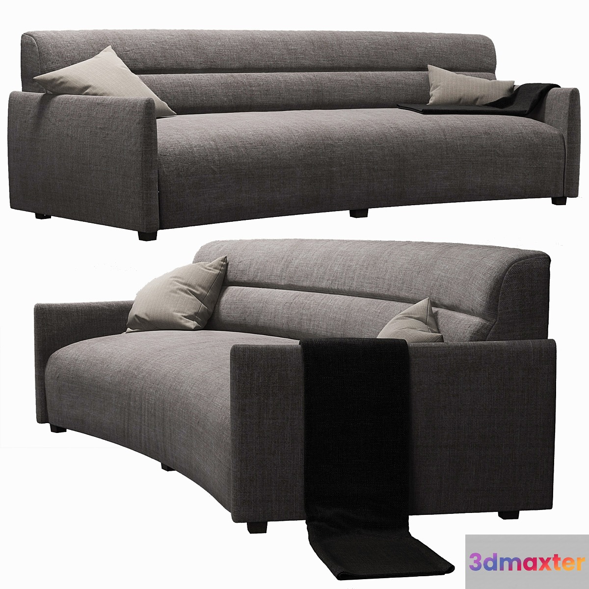 Sydney Curved-Sofa 3D Max