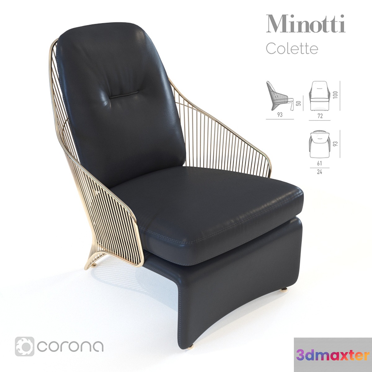 Minotti Colette 3D Max