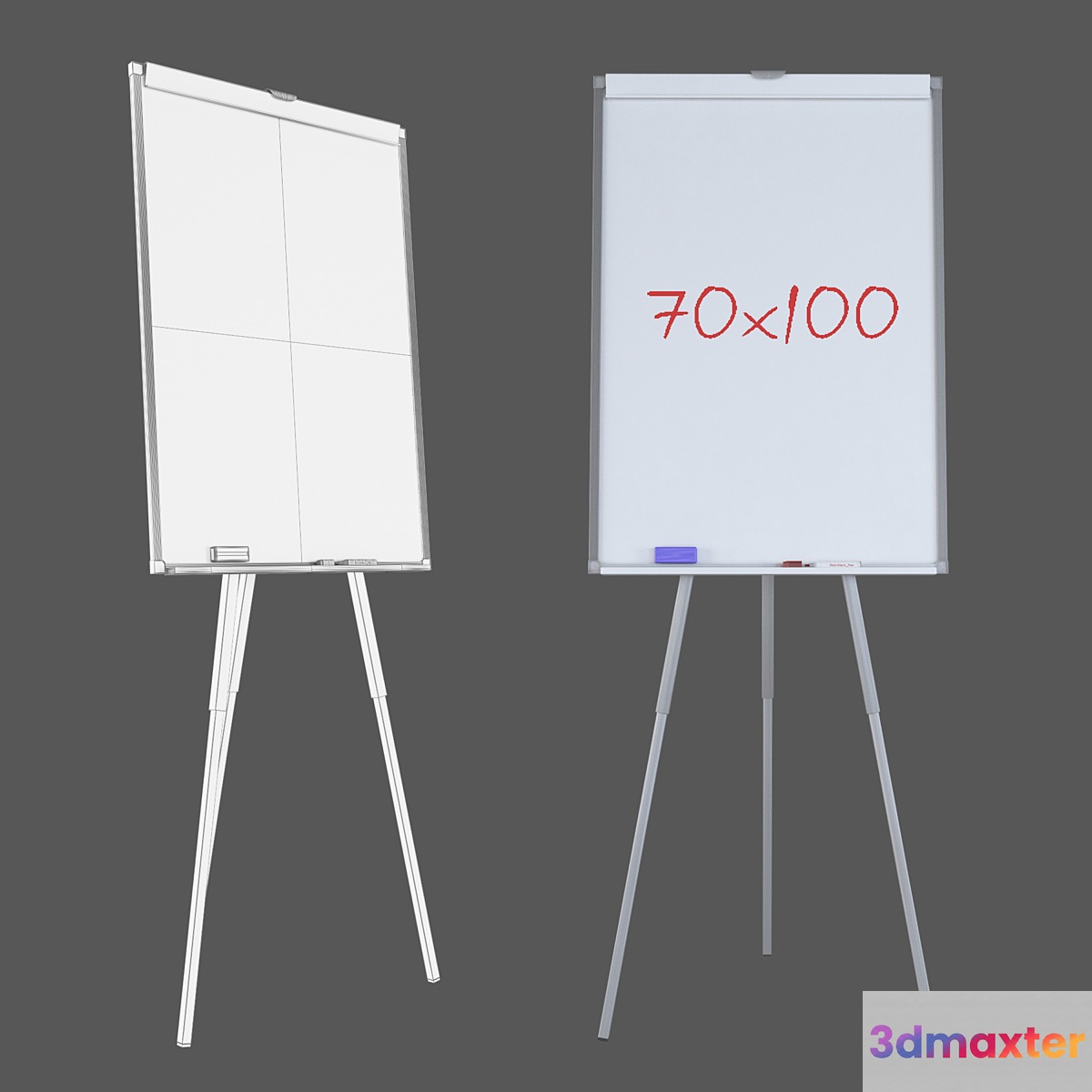 Flipchart Attache 70x100 tripod 3D Max
