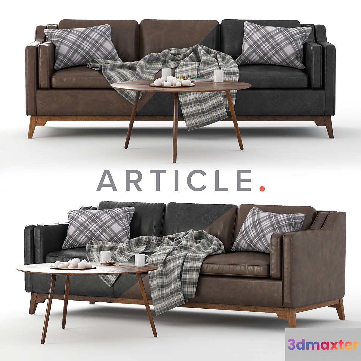 Worthington Sofa & Coffe Table Amoeba 3D Max