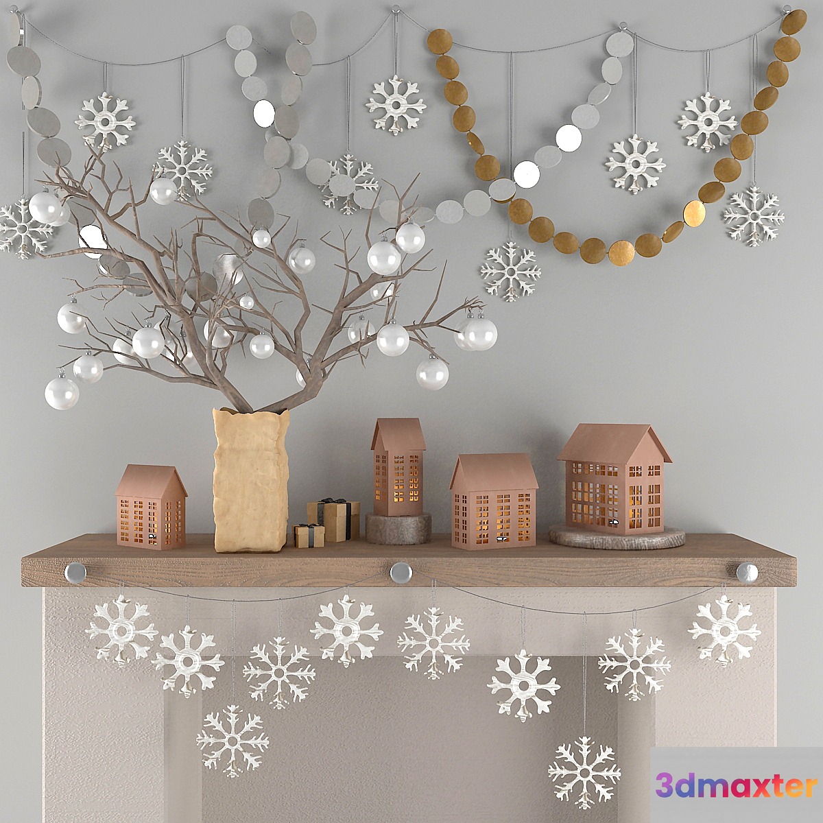 New Year's decor 3D Max
