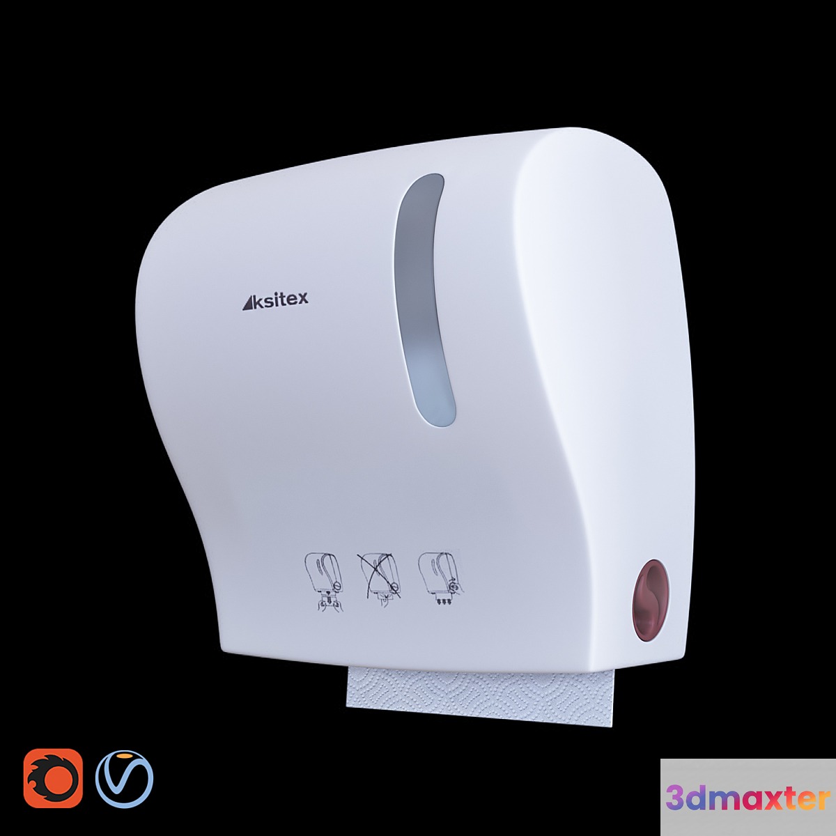 Dispenser of roll towels Ksitex AC1-18 3D Max