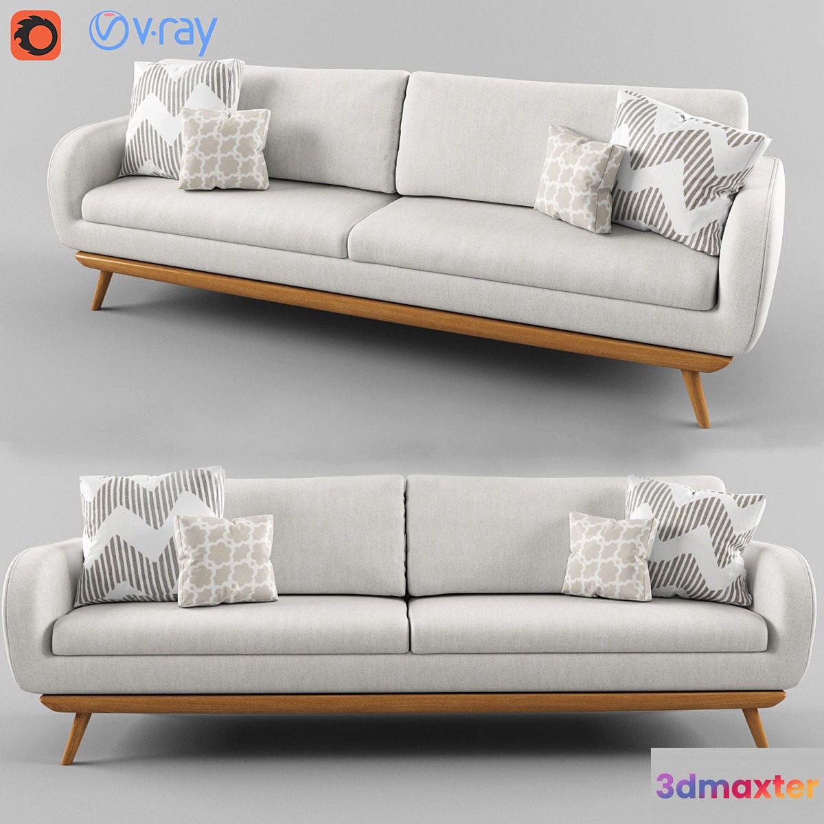 Modern white sofa