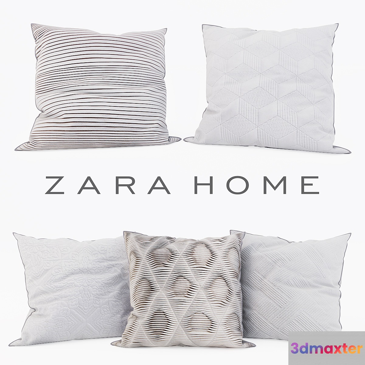 Zara Home - Decorative Pillows set 11 3D Max