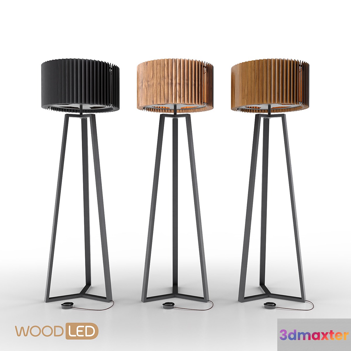 Floor lamp Rotor Woodled