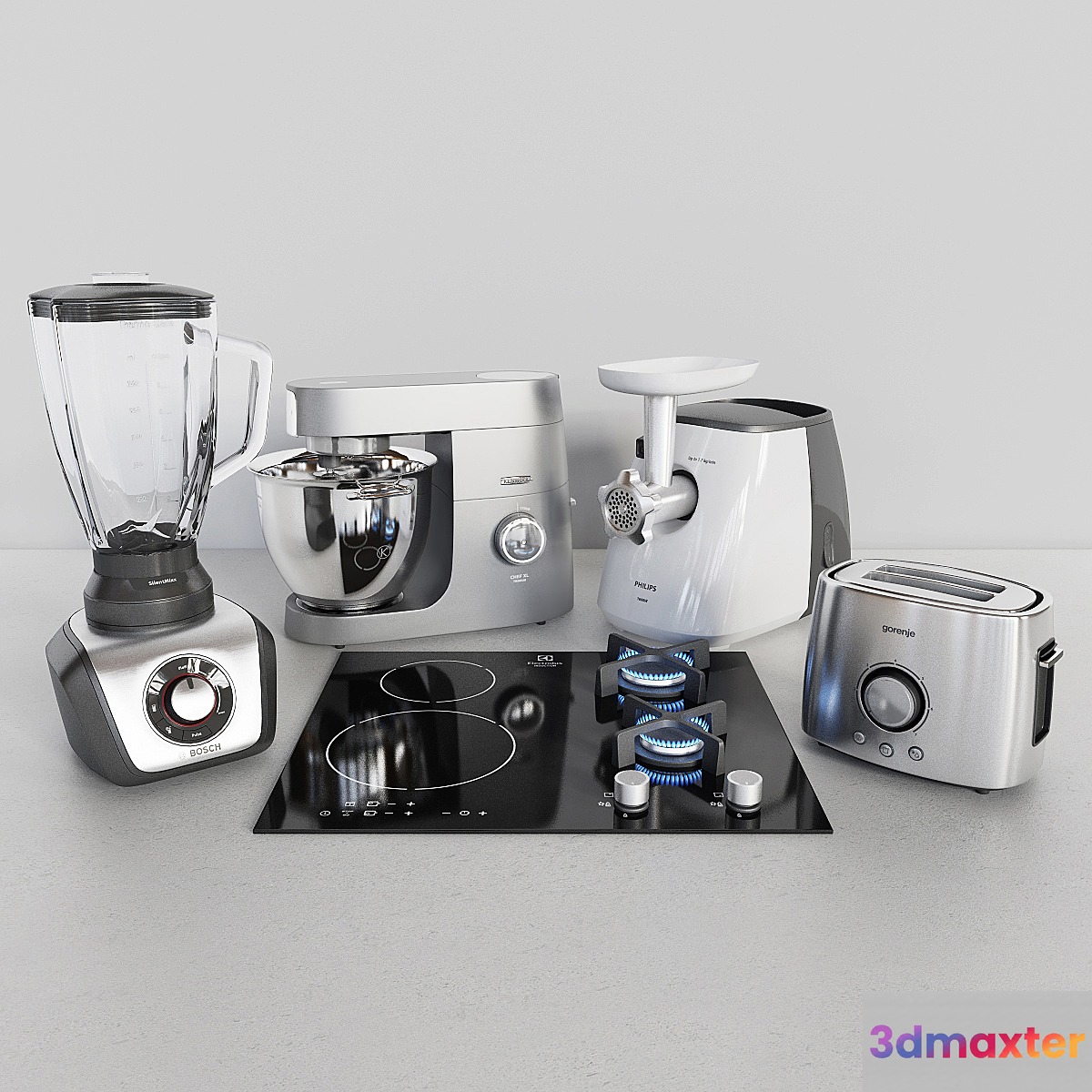 Kitchen Electronics set - No.2 3D Max