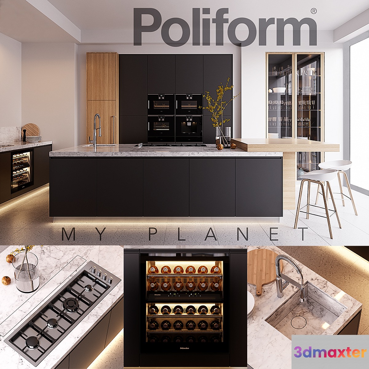Kitchen Poliform Varenna My Planet 4 (vray GGX corona PBR) - No.3