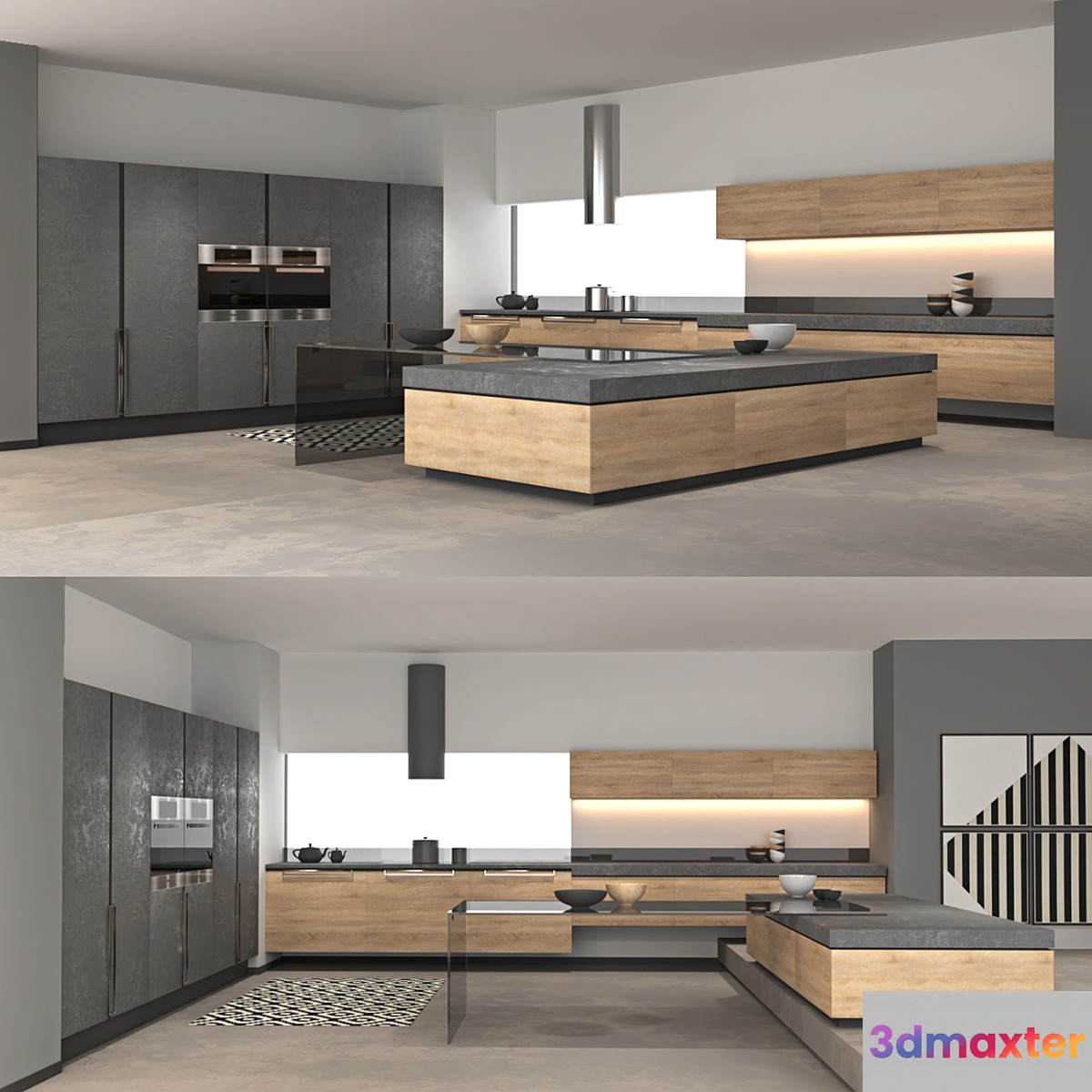 modern kithen modern kitchen 3D Max