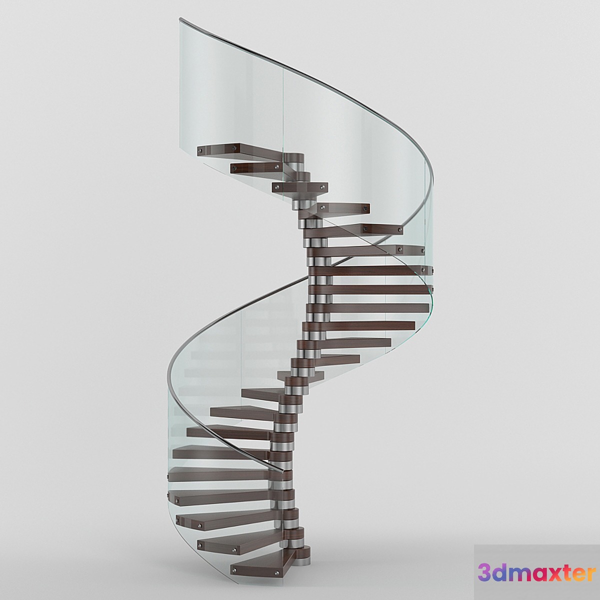 Stairs: winding 3D Max