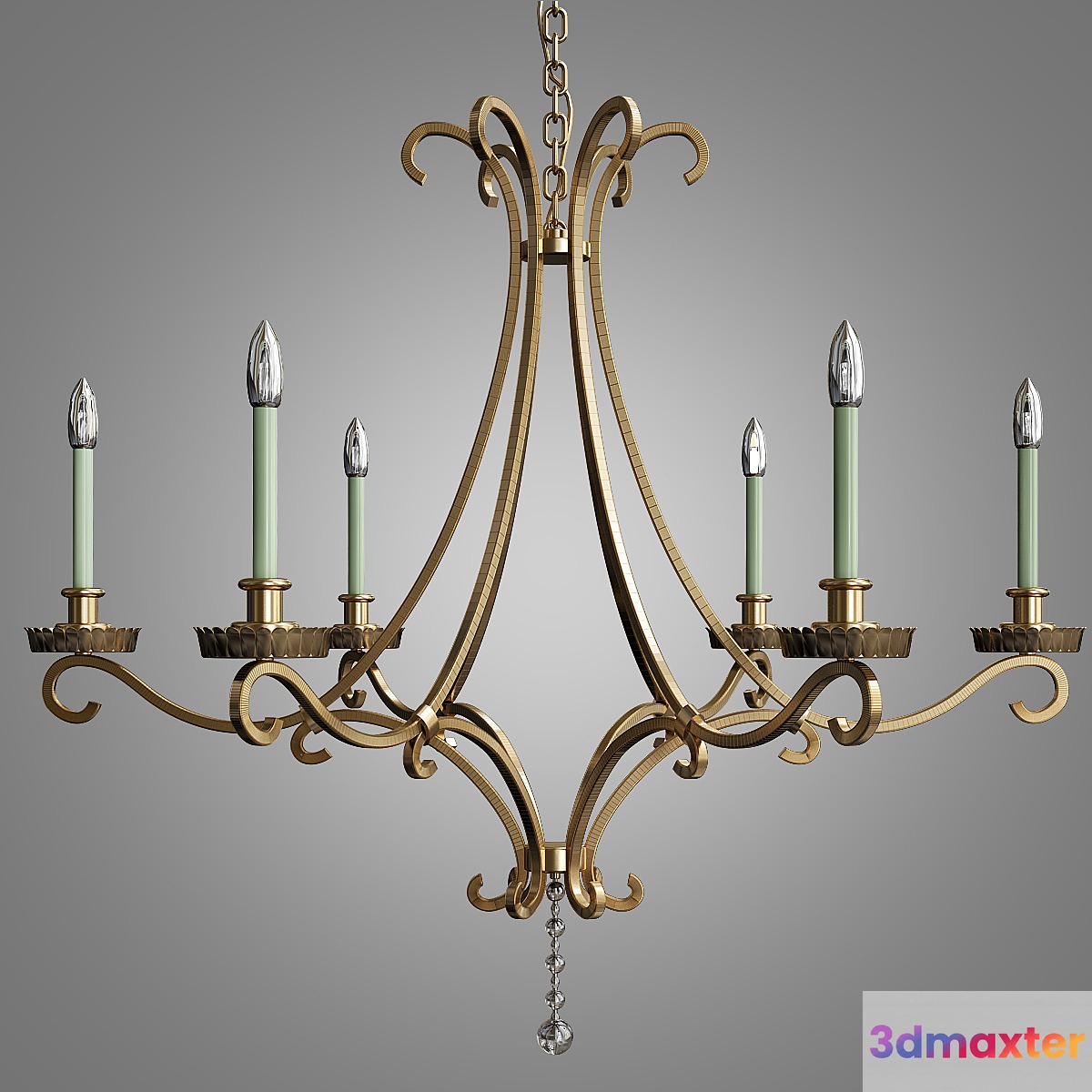 Visual Comfort Oslo 6-Light Chandelier 3D Max