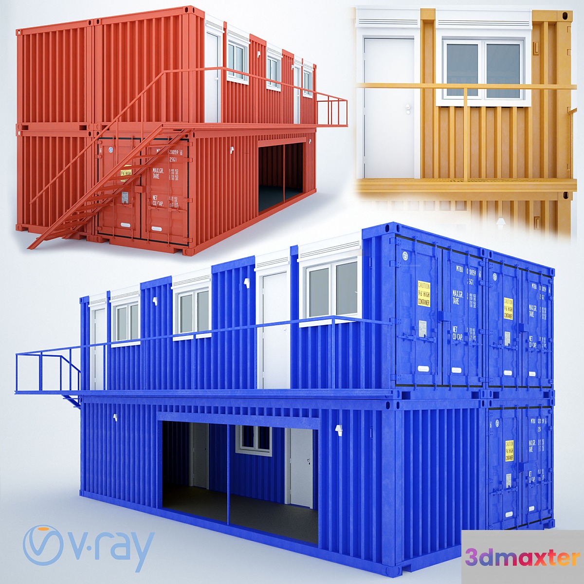 Shipping Container Homes - No.2 3D Max