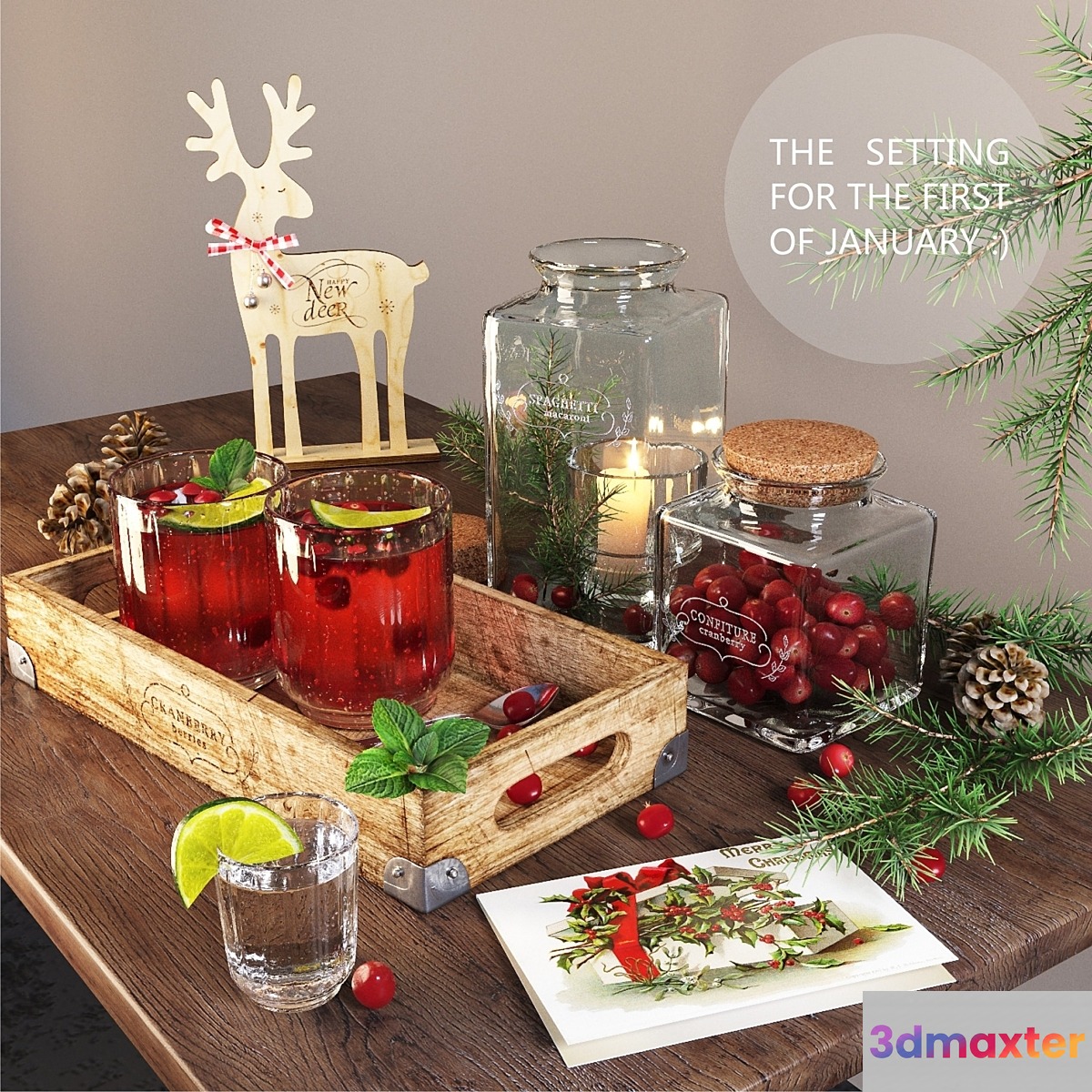 Cranberry and deer