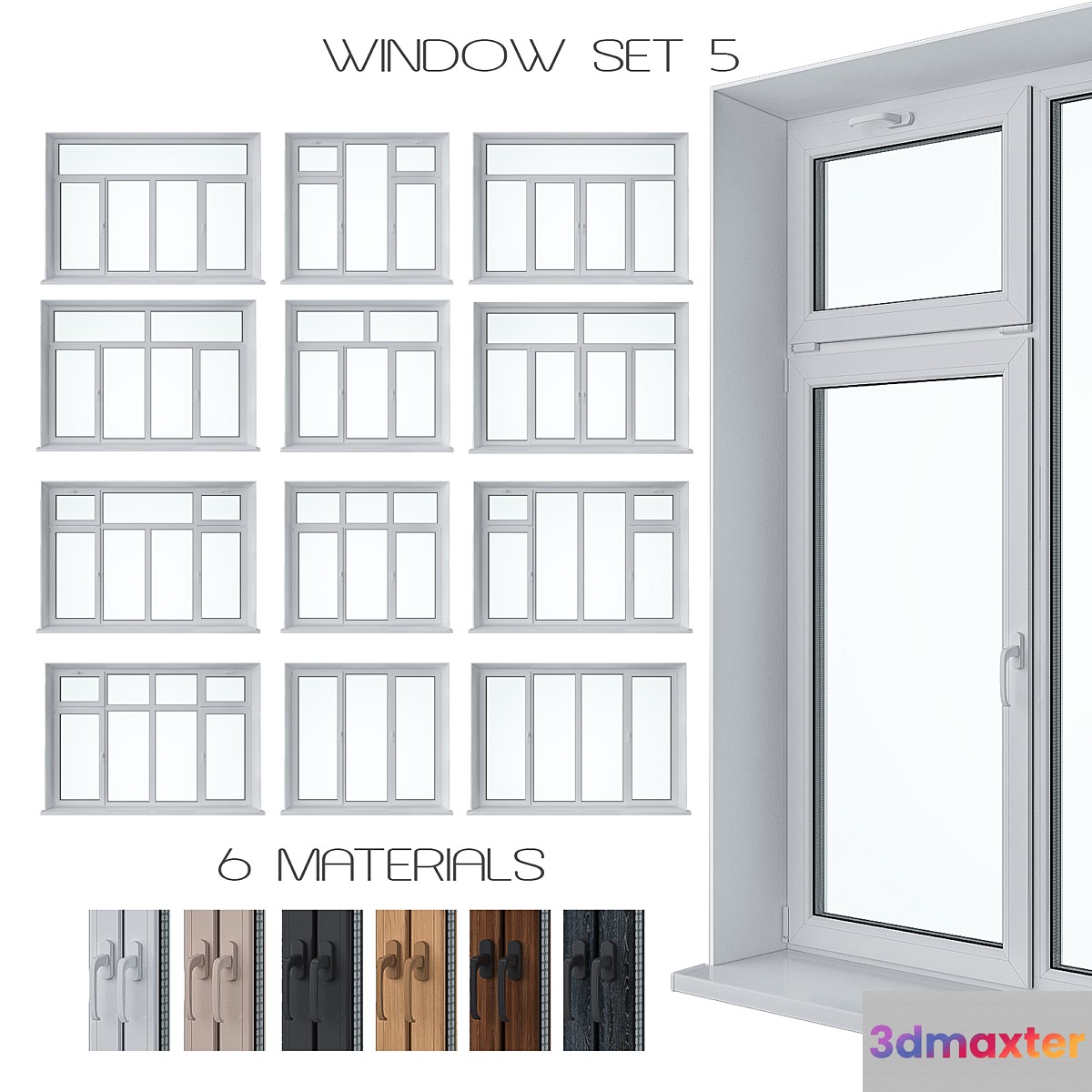 Window Set 5 3D Max