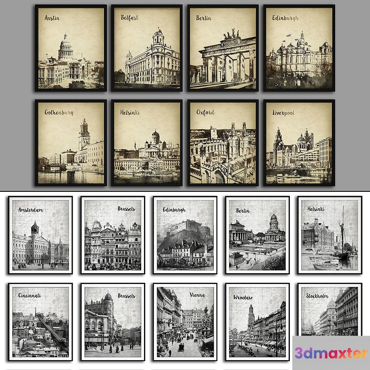 Paintings 150 (52 pieces) 3D Max