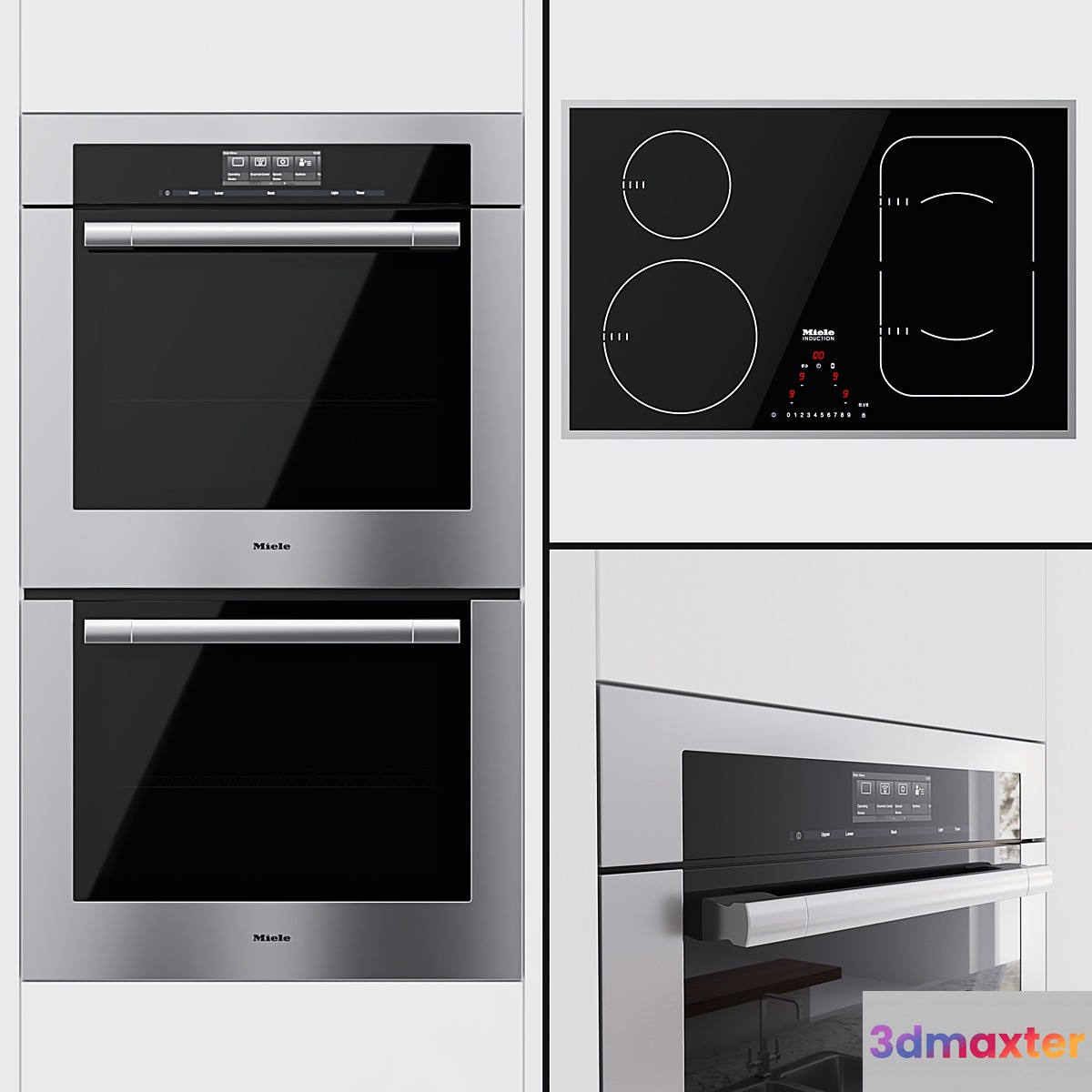 Miele - dual universal oven H 6780 BP2 and cooking surface KM 6347 3D Max