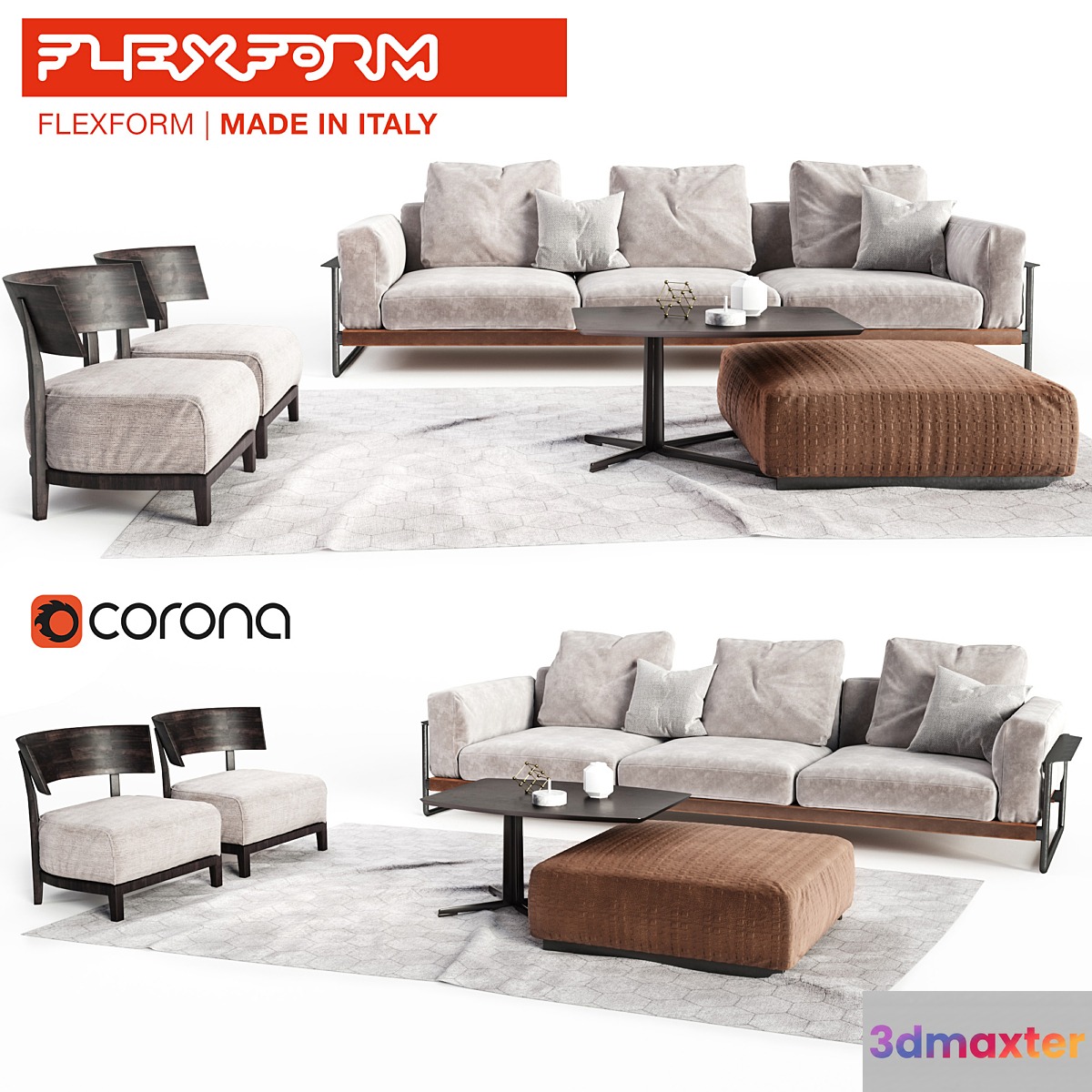 Flexform set 3D Max