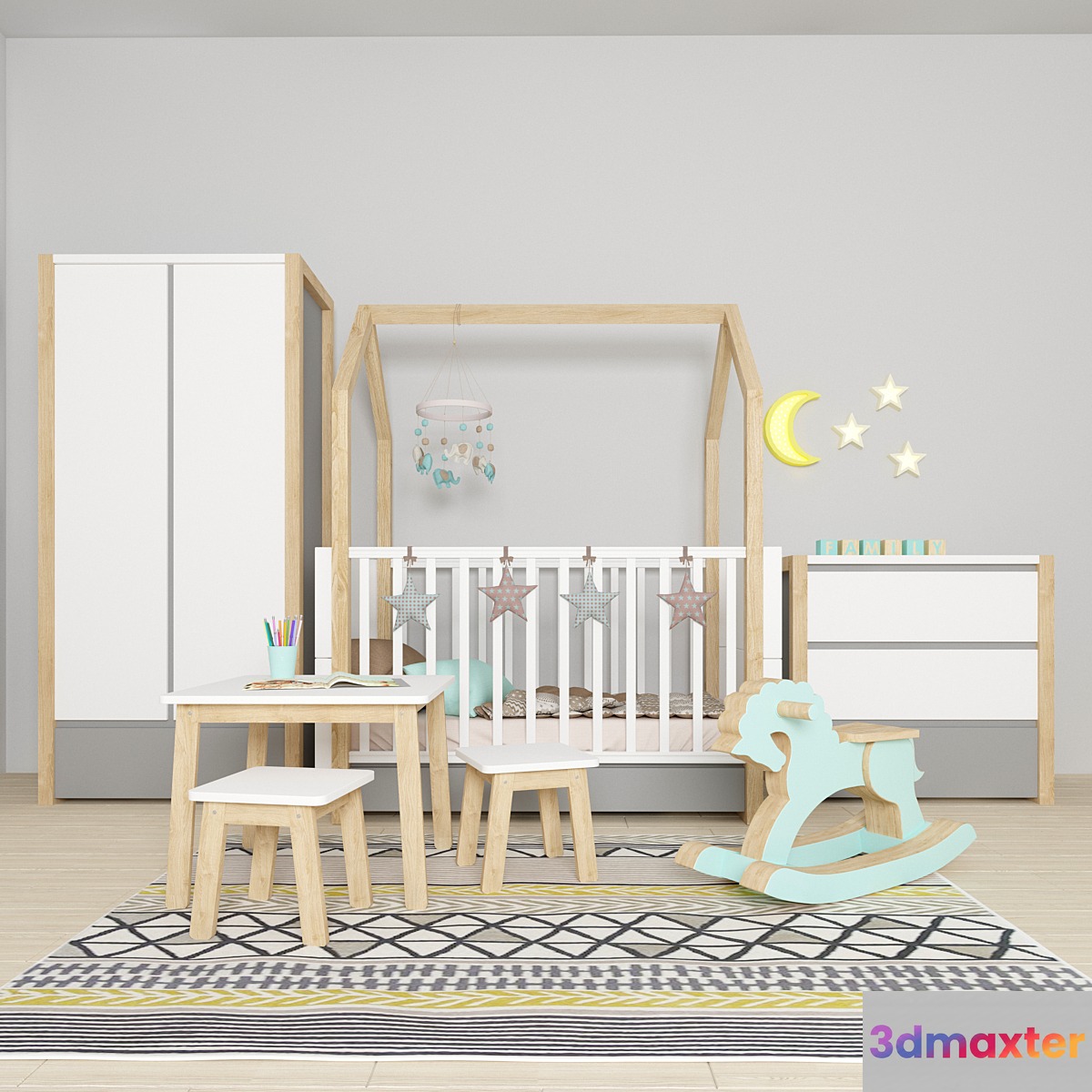 Furniture in the nursery Pinette Bellamy 3D Max