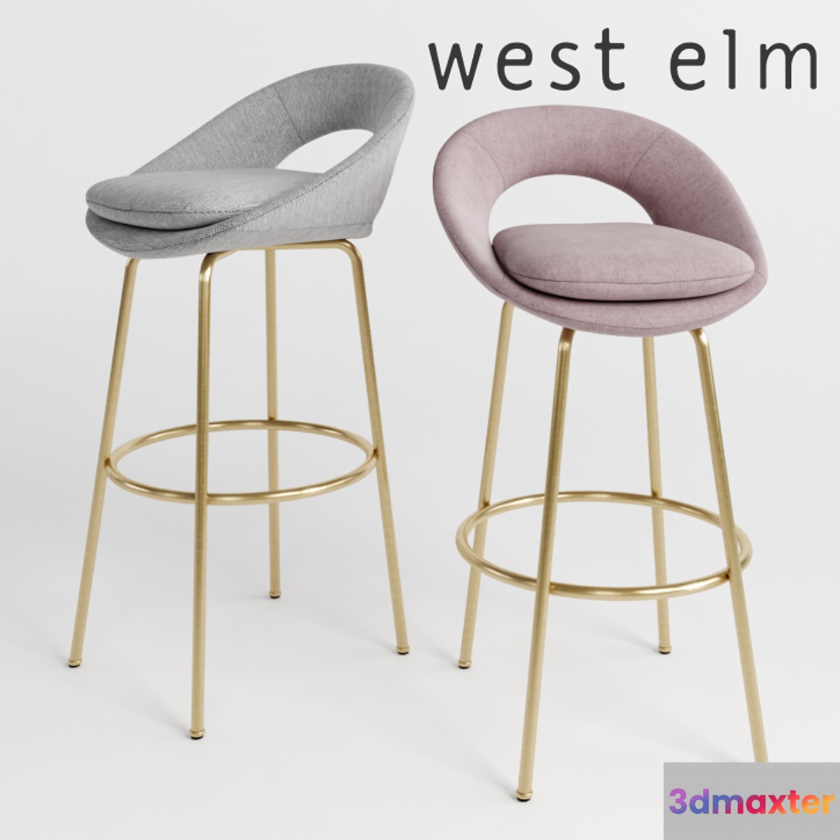 WEST ELM Orb Bar + Counter Stools