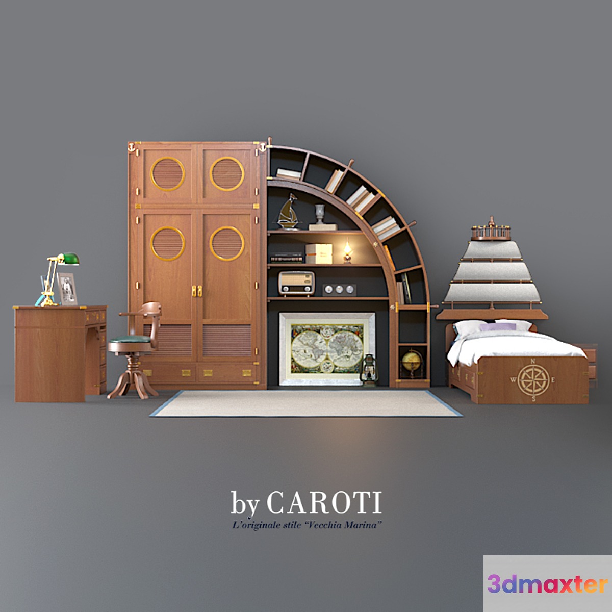 Set of children's furniture Caroti Play 3D Max