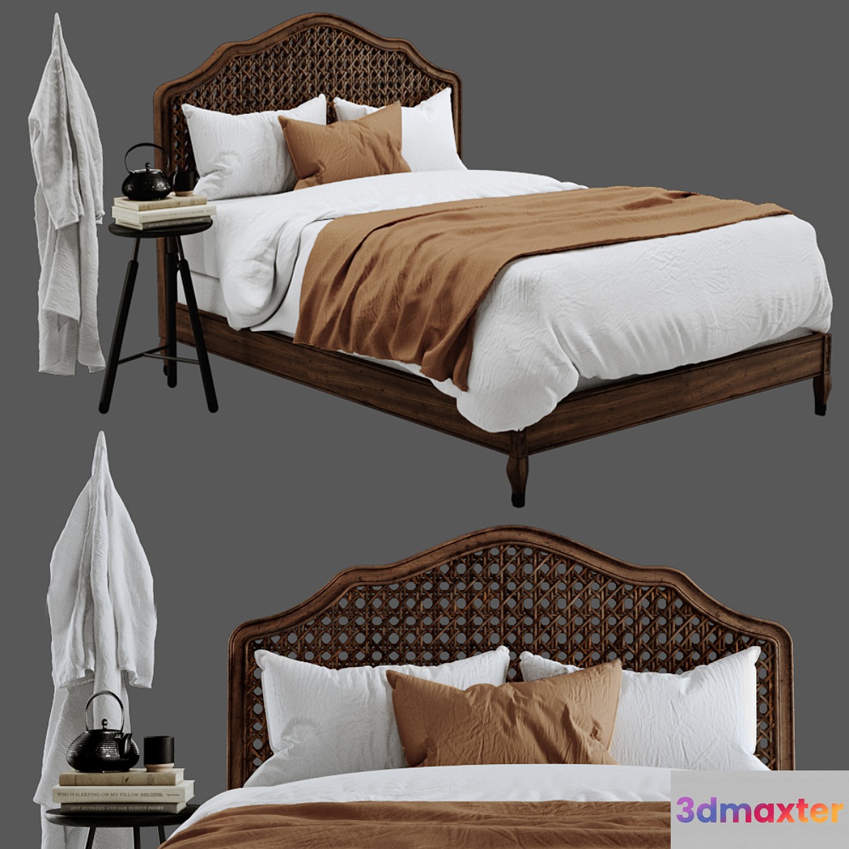 RH Lorraine Caned Bed - No.3