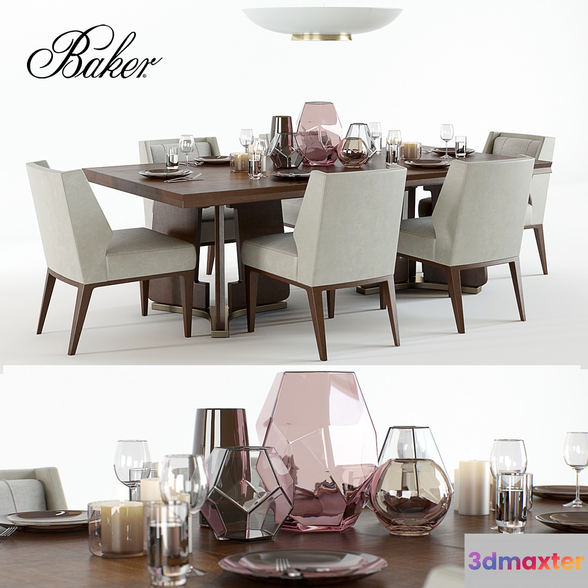 Baker Ceremony & Kukio Table set 3D Max