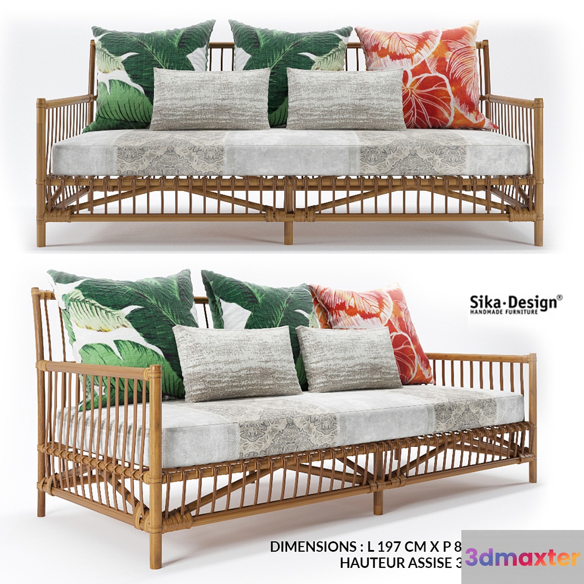 Caroline 3 seat Sofa by Sika design
