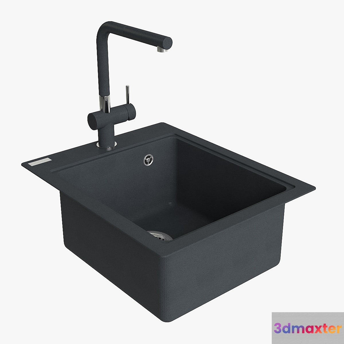 Franke Maris Sink MRG 610 42 Fragranite Onyx 3D Max