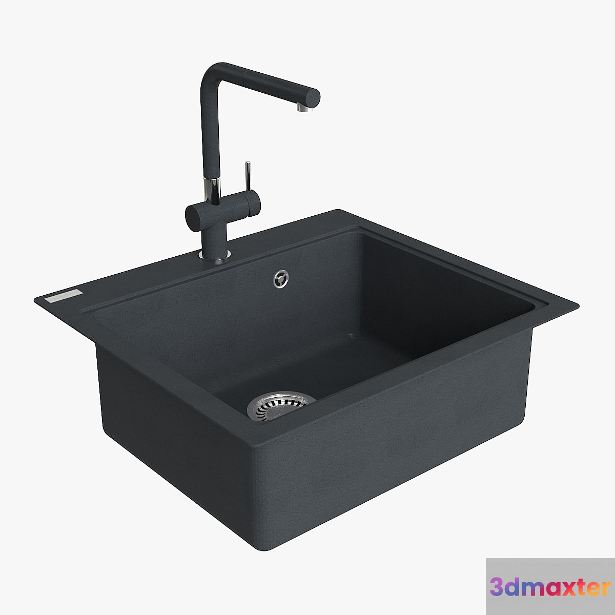 Franke Maris Sink MRG 610 58 Fragranite Onyx 3D Max