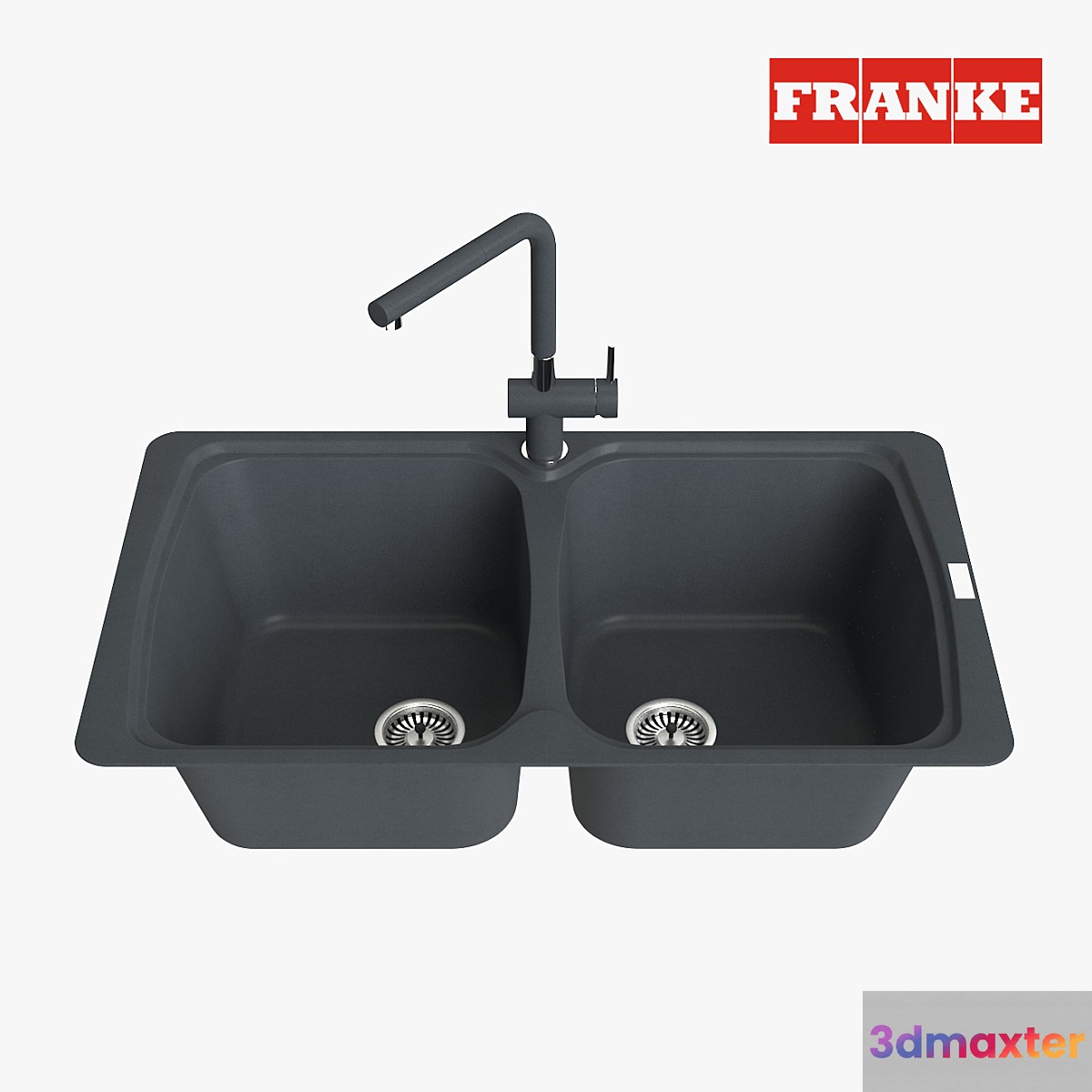 Franke Aneta Sink AZG 620 Fragranite Onyx 3D Max