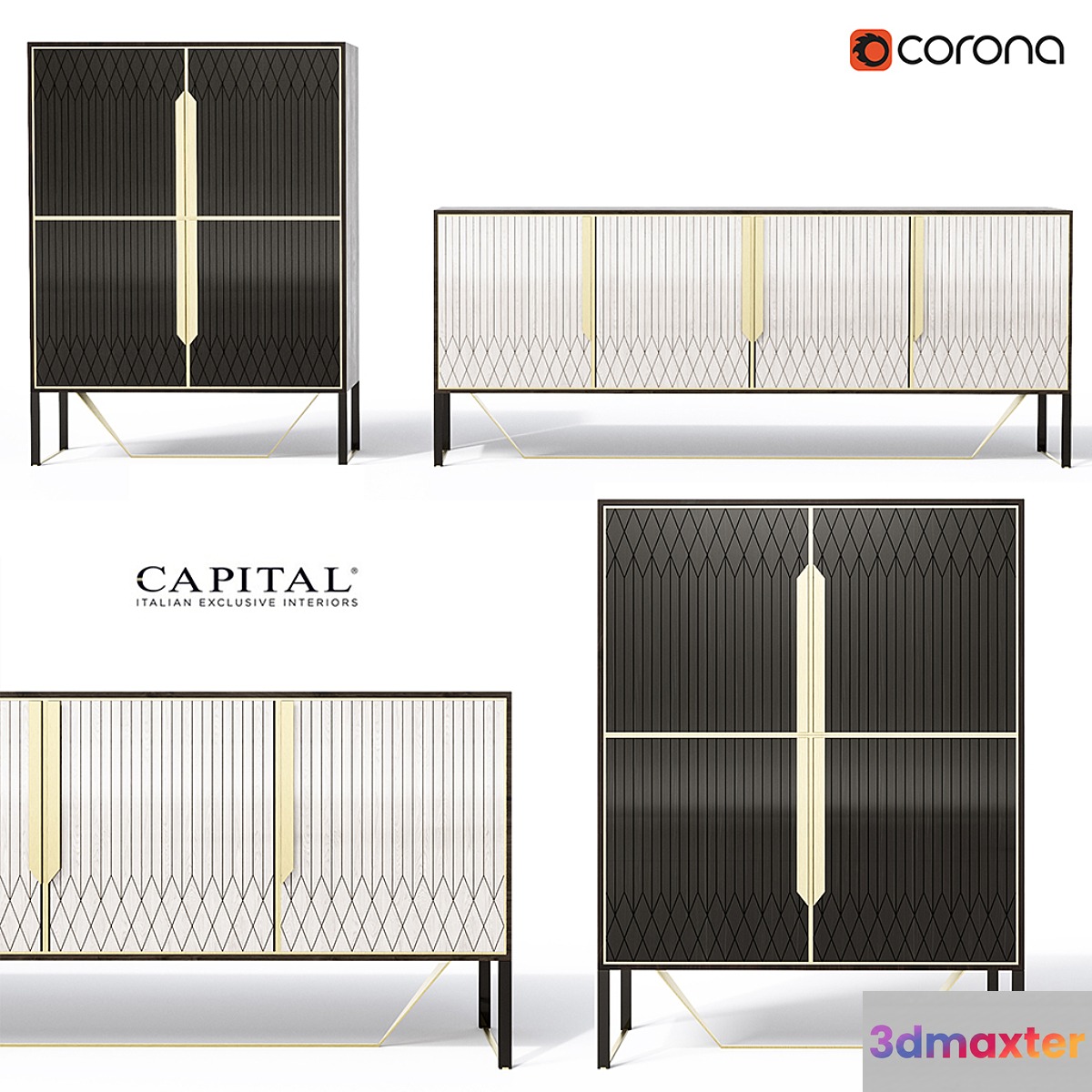 Capital Prisma set 3D Max
