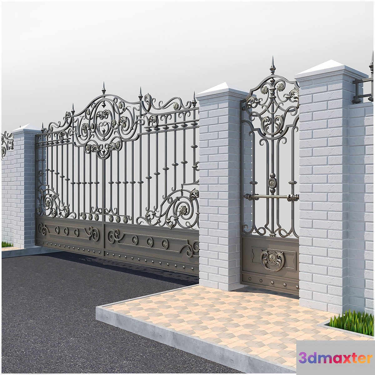 Forged gates 2252 3D Max