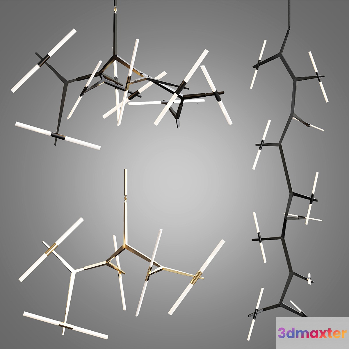Chandelier Agnes 4 types - No.2 3D Max
