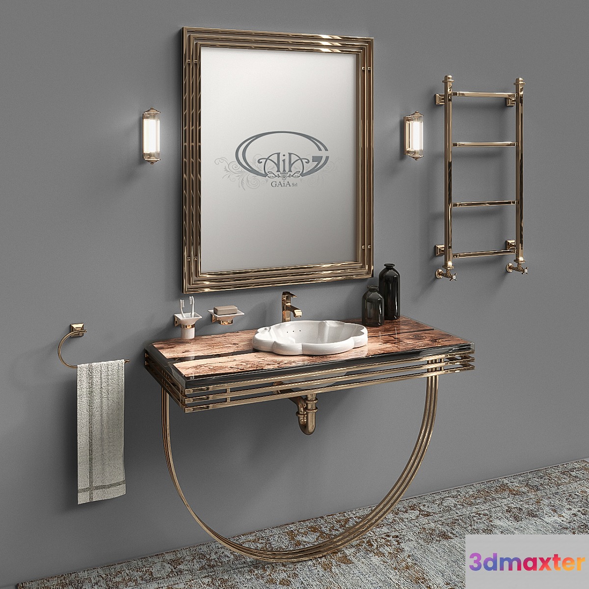 Set of furniture and sanitary ware for the bathroom Gaia Mobili # 4