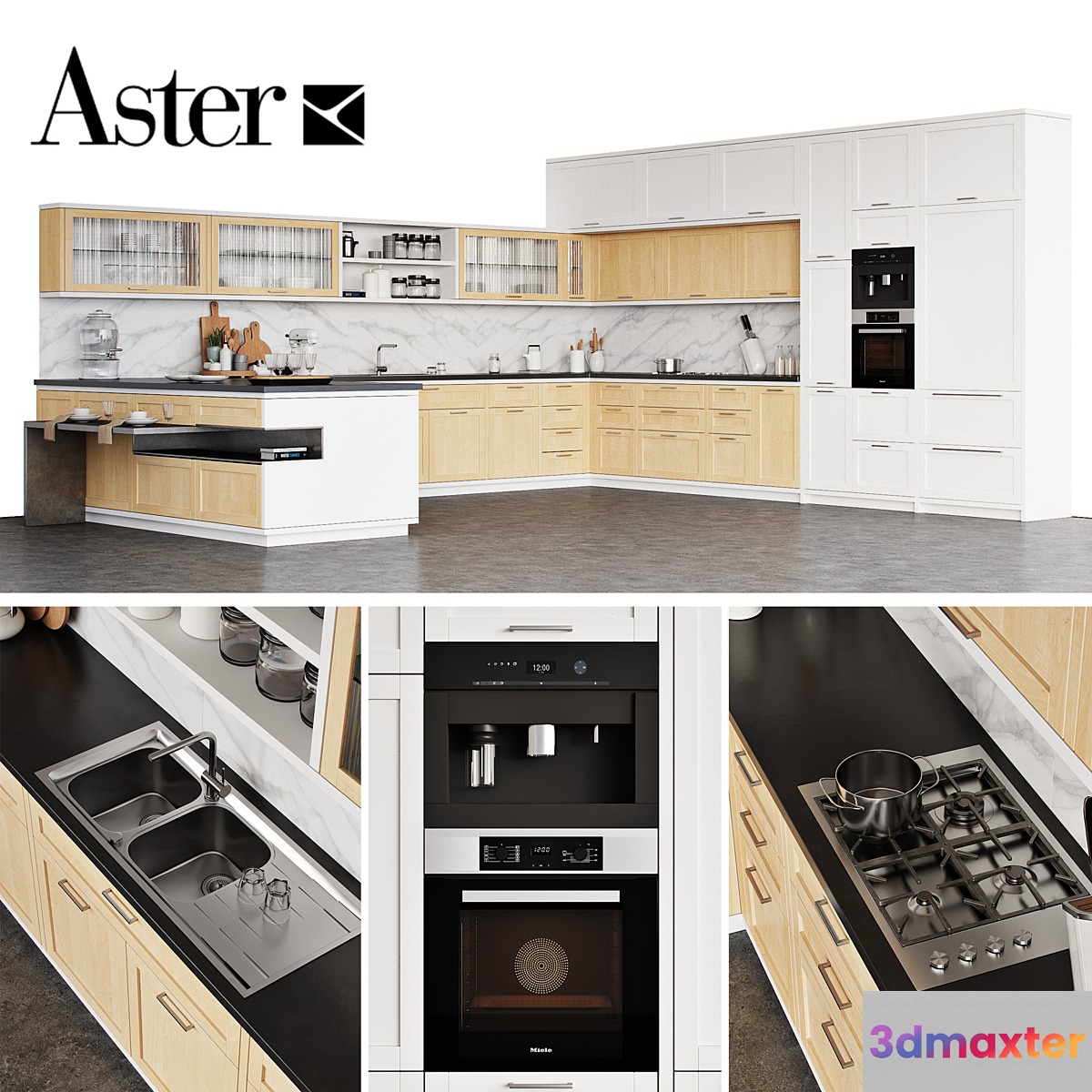 Kitchen Aster CUCINE Timeline 2.0 3D Max