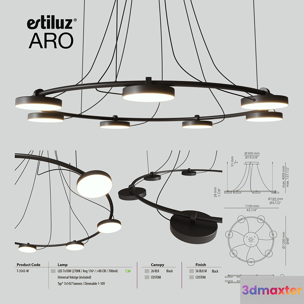 Estiluz Aro 3543 3D Max