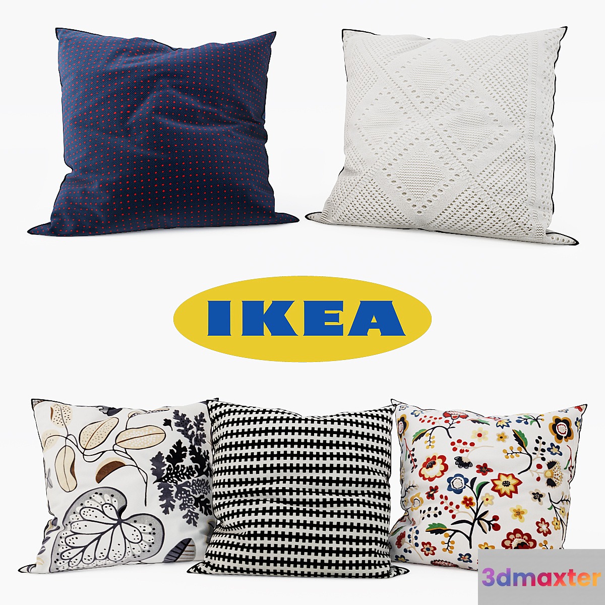 IKEA - Decorative Pillows set 10 3D Max