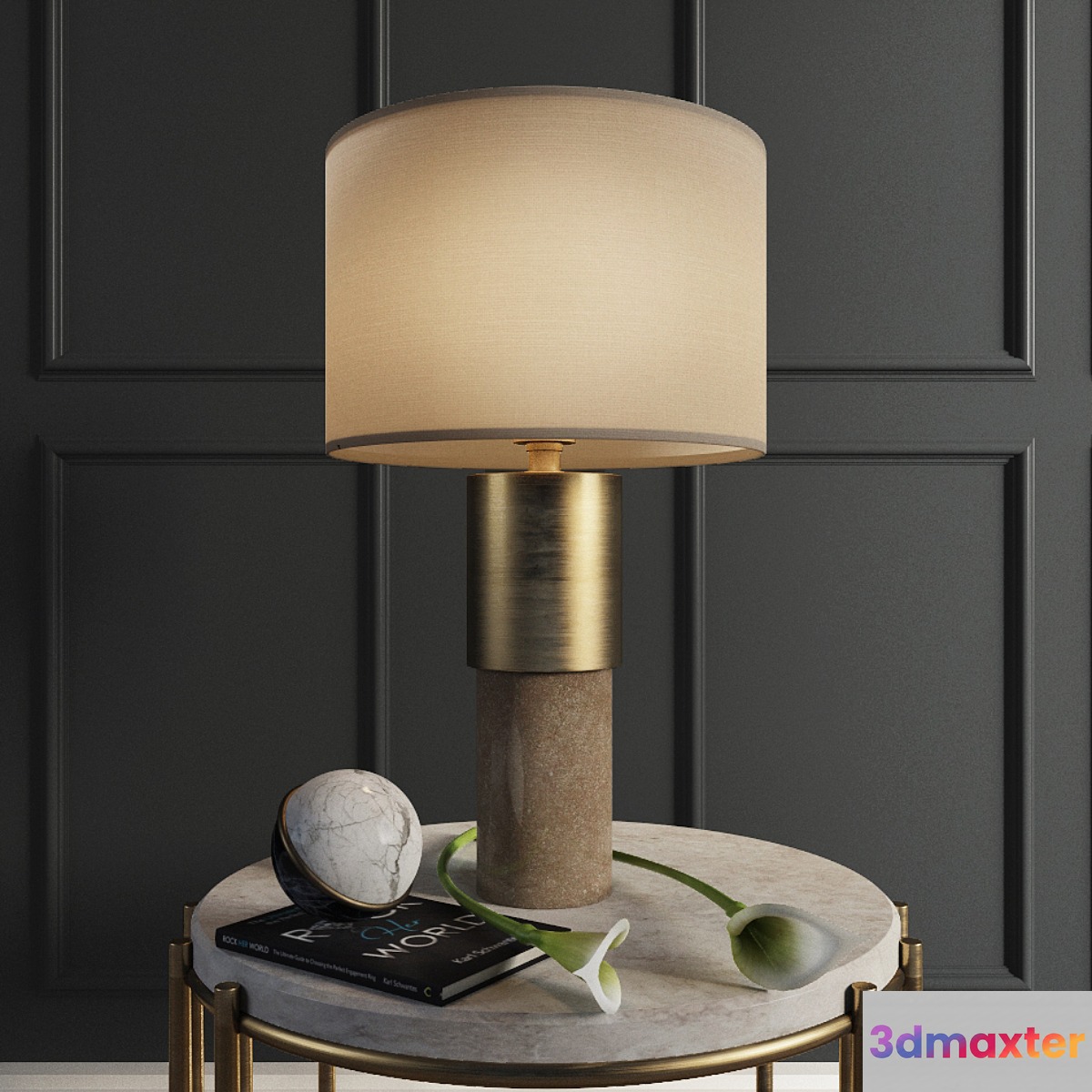 Table Lamp John Lewis Akani 3D Max