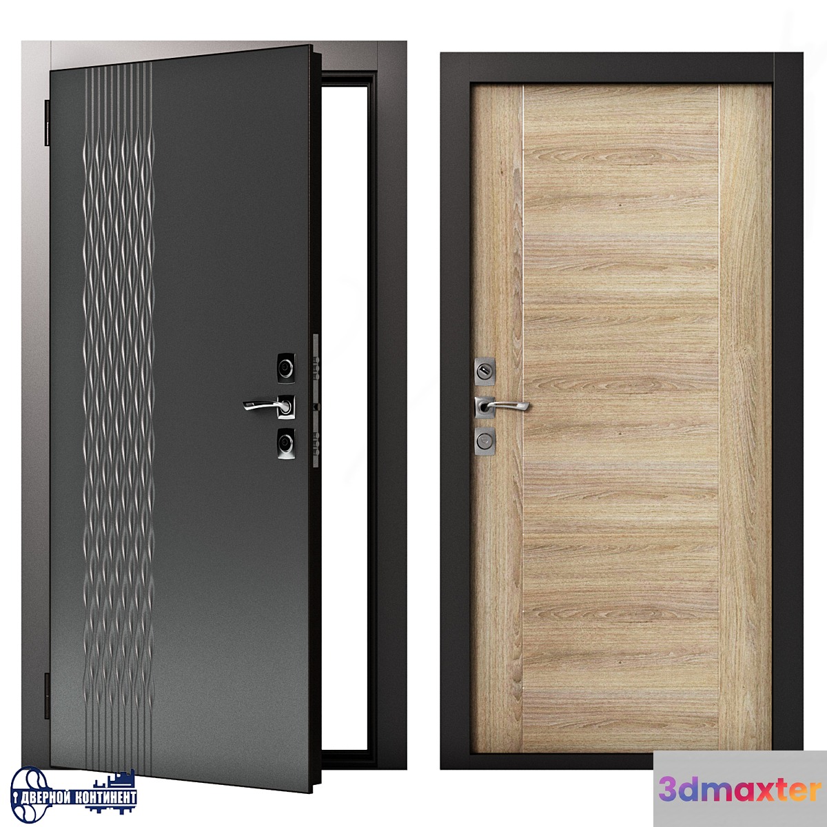 Entrance doors Continent-Gracia 3D Max
